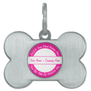Personalized Your Name Address Pet ID Tag Template