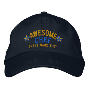 Personalized Your Name Awesome Chef Embroidery Embroidered Hat