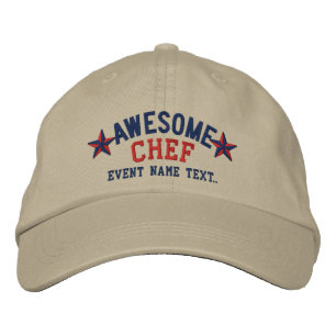 Personalized Your Name Awesome Chef Embroidery Embroidered Hat