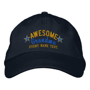 Personalized Your Name Awesome Grandma Embroidery Embroidered Hat