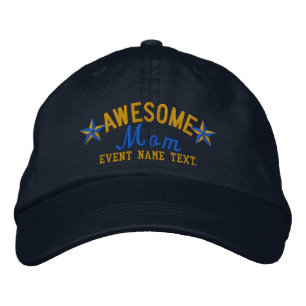 Personalized Your Name Awesome Mom Embroidery Embroidered Hat