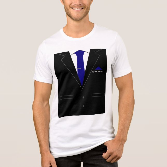 Personalized Your Name Business Suit and Tie Funny Tri-Blend Shirt (Front)