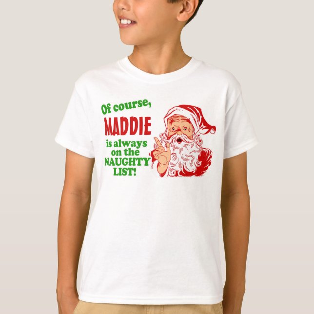 Personalized (your name) Christmas T-Shirt (Front)