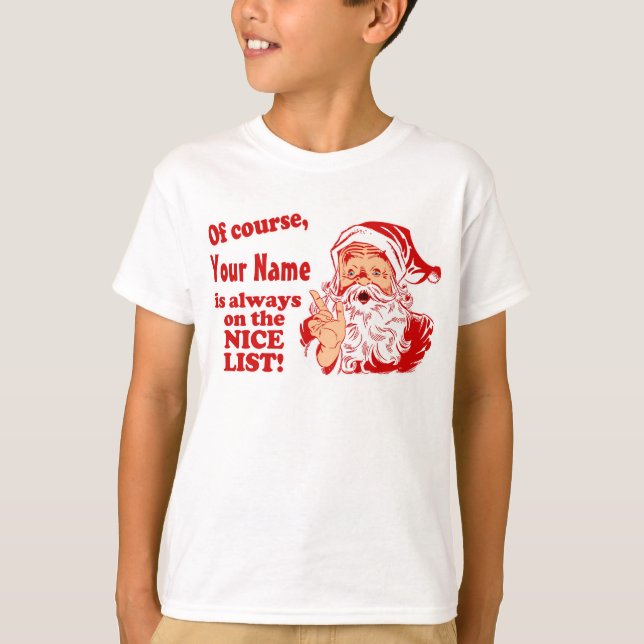 Personalized (your name) Christmas T-Shirt (Front)