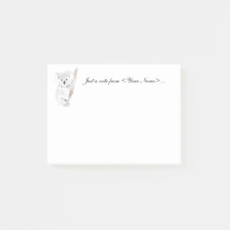 Personalized Your Name Cute Watercolor Koala Post-it Notes