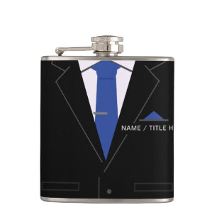 Personalized Your Name Flask Funny Business Gift