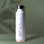 Personalized Your Name Floral Water Bottle<br><div class="desc">Add your name to this water bottle for a personalized wedding favour,  bridal party gift or just for everyday use!</div>