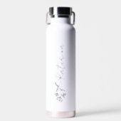 Personalized Your Name Floral Water Bottle (Front)