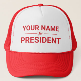 Personalized Your Name for President Custom Colour Trucker Hat