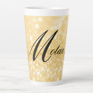 Personalized Your Name Golden style Latte Mug
