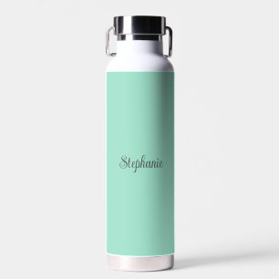 Personalized Your name Mint Script Wedding Water  Bottle