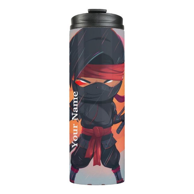 Personalized Your Name Ninja Boy Thermal Tumbler (Front)