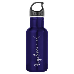 Personalized Your Name Script Blue Wedding 532 Ml Water Bottle