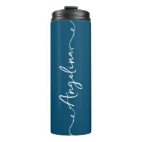 Personalized Your Name Script Navy Wedding