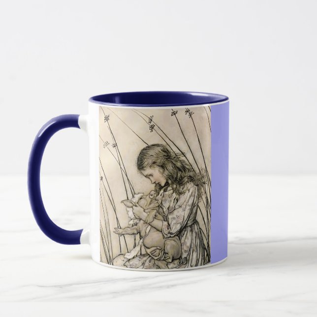 Personalized Your Name Vintage Alice in Wonderland Mug (Left)