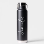 Personalized Your Name Wedding Gift Black Water Bottle<br><div class="desc">Add your name to this water bottle for a personalized wedding gift or just for everyday use!</div>