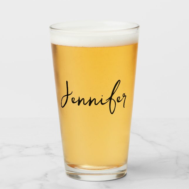 Personalized Your Name Wedding Gift Glass (Front Filled)