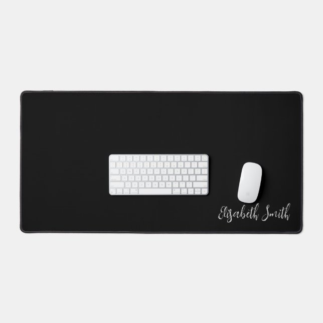 Personalized Your Name with Black & White Desk Mat (Keyboard & Mouse)