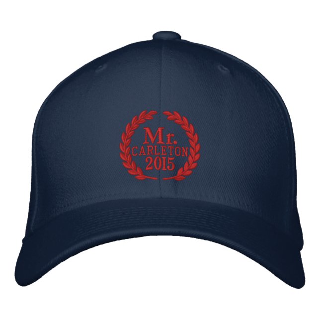 Personalized Your Name Year for Mr. Embroidery Embroidered Hat (Front)