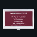 Personalized Your Own Design Business Card Case<br><div class="desc">Custom Colours and Font Personalized Full Contact Information Professional Modern Business Card Cases - Add Your Business Name - Company / Address / Phone / Fax / E-mail and Website - Contact Information - Choose / Add Your Favourite Background and Text / Font Colours - Resize and move or remove...</div>