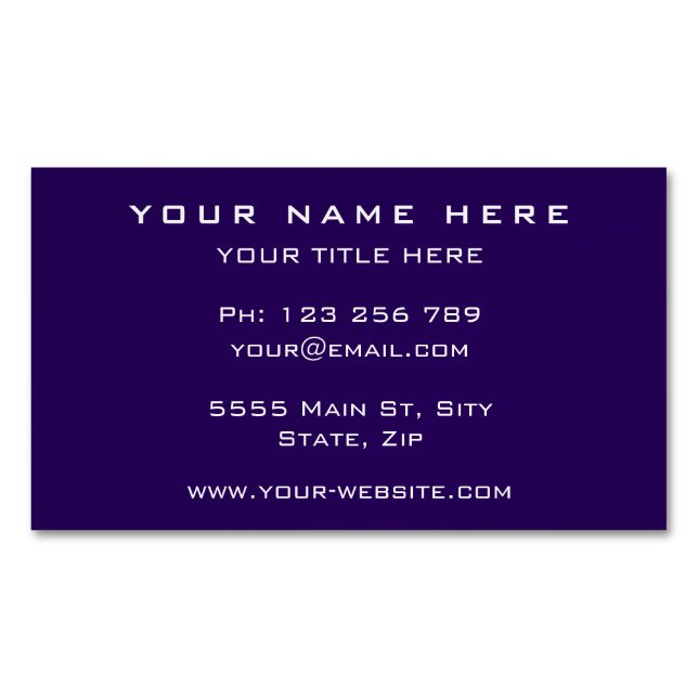 Personalized Your Own Design Business Card Magnet (Front)