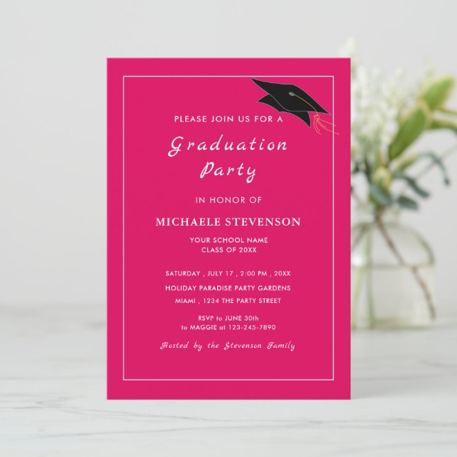 Personalized Your Own Design Graduation Invitation (Standing Front)