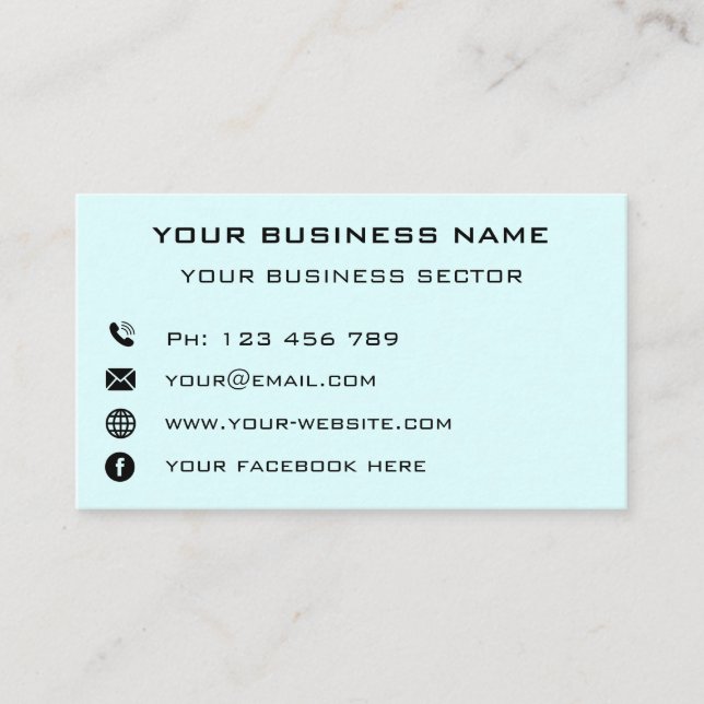 Personalized Your Own Design Photo Business Card (Front)
