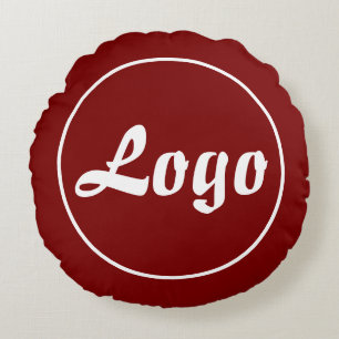 PERSONALIZED YOUR OWN LOGO OFFICE BUSINESS MODERN ROUND PILLOW