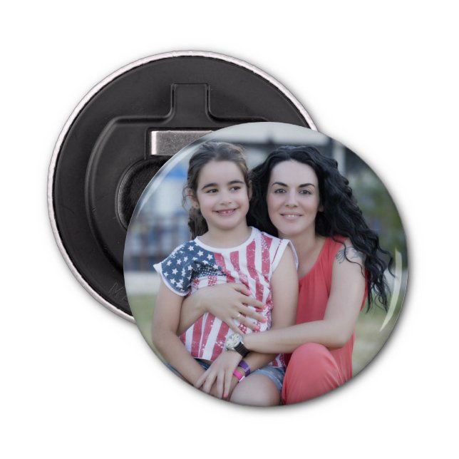Personalized your own photo button bottle opener (Front)