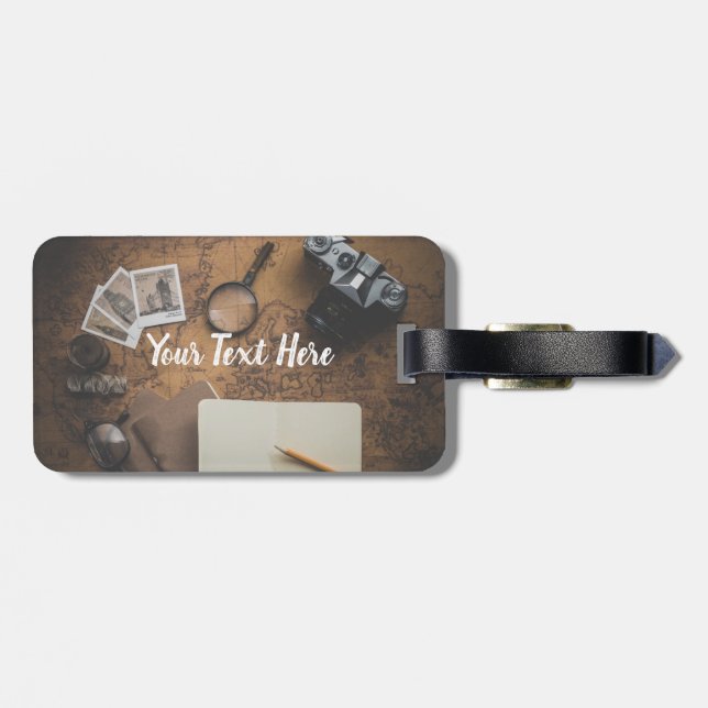 Personalized your own travel quote | luggage tag (Back Horizontal)
