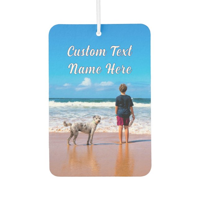 Personalized Your Pet Photo and Text Air Freshener (Front)