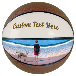 Personalized Your Pet Photo Basketball Custom Text