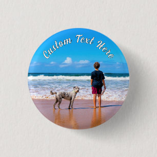 Personalized Your Pet Photo Button Custom Text