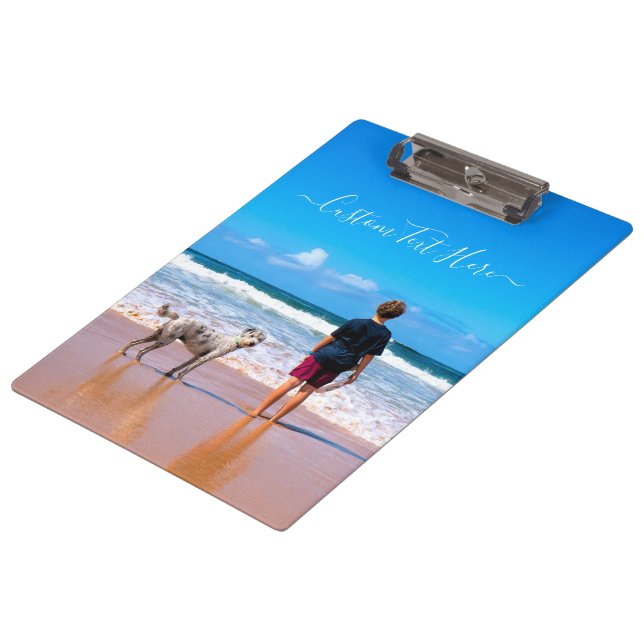 Personalized Your Pet Photo Clipboard Custom Text (Angled)