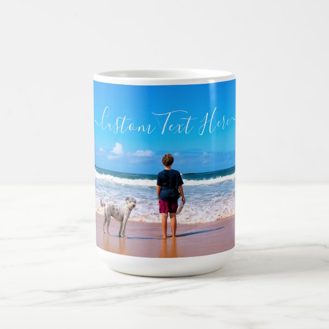 Personalized Your Pet Photo Coffee Mug Custom Text (Center)