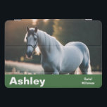 Personalized Your Pet Photo Horse Custom Name iPad Pro Cover<br><div class="desc">This stylish iPad Air cover can be customized with your photo of your favourite animal or pet Click on. 'Personalize' to add your own choice of cover photo,  your horse's name,  and your own name (or recipient's name). The stylish and simple cover makes an ideal gift for horse lovers.</div>