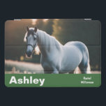 Personalized Your Pet Photo Horse Custom Name iPad Pro Cover<br><div class="desc">This stylish iPad Air cover can be customized with your photo of your favourite animal or pet Click on. 'Personalize' to add your own choice of cover photo,  your horse's name,  and your own name (or recipient's name). The stylish and simple cover makes an ideal gift for horse lovers.</div>