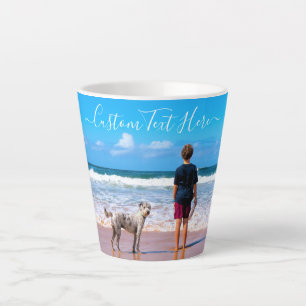 Personalized Your Pet Photo Latte Mug Custom Text