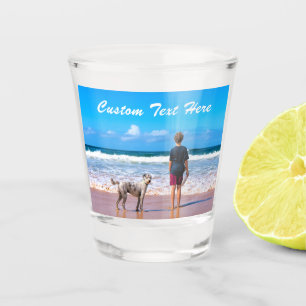 Personalized Your Pet Photo Shot Glass Custom Text