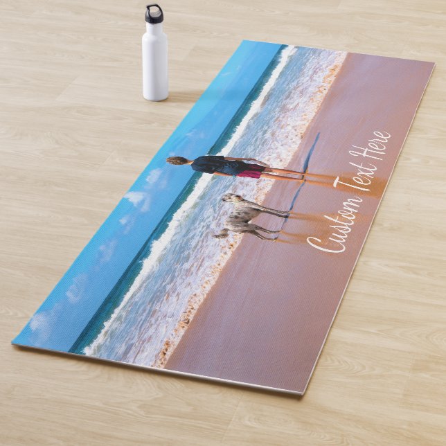 Personalized Your Pet Photo Yoga Mat Custom Text (In Situ)