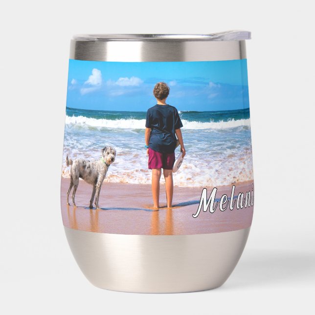 Personalized Your Photo and Custom Name Text (Left)