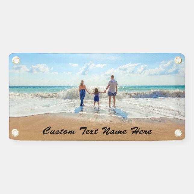 Personalized Your Photo Banner with Custom Text (Horizontal)