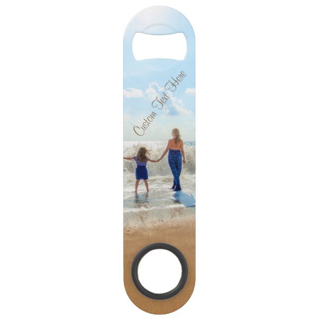 Personalized Your Photo Bar Key Custom Text (Front)