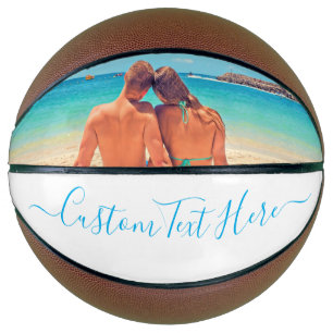 Personalized Your Photo Basketball and Custom Text