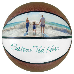 Personalized Your Photo Basketball and Custom Text