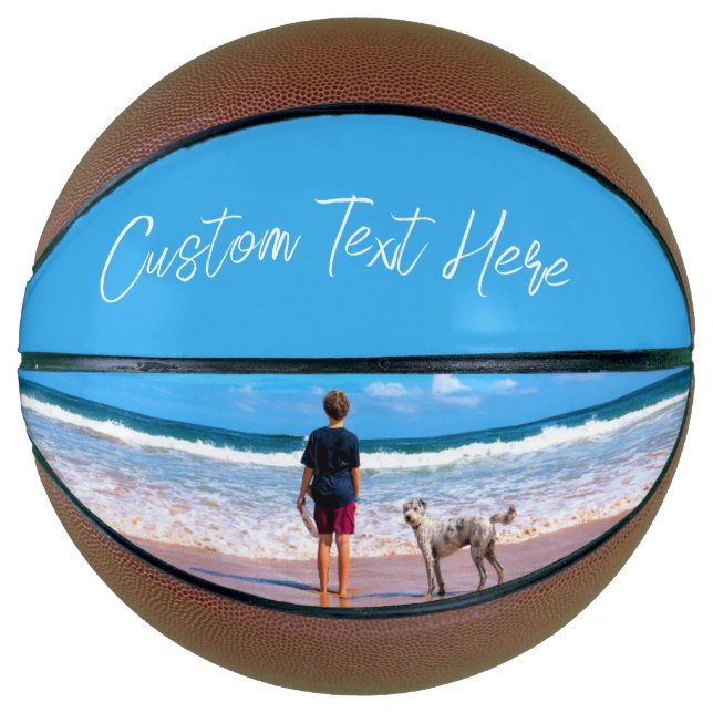 Personalized Your Photo Basketball and Custom Text (Front)