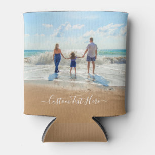 Personalized Your Photo Can Cooler and Custom Text