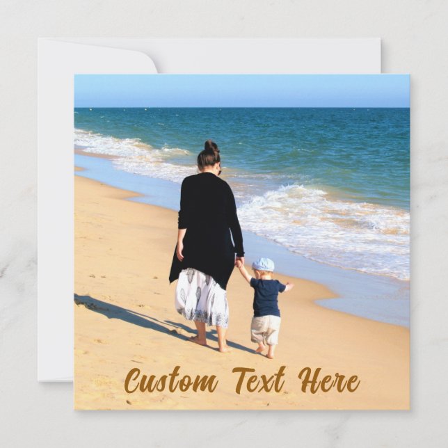 Personalized Your Photo Card with Custom Text (Front)