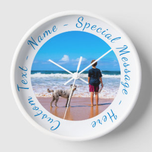 Personalized Your Photo Clock with Custom Text