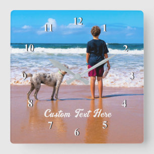 Personalized Your Photo Clock with Custom Text